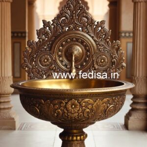 Luxury Brass Wash Basin with Artistic Finish No-154