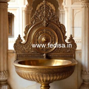 Modern Brass Wash Basin with Golden Finish No-166