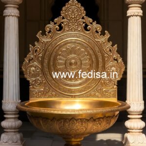 Elegant Brass Wash Basin with Golden Finish No-219