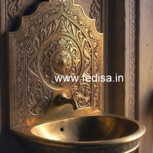 Luxury Brass Bathroom Basin with Marble Counter No-221