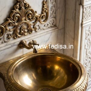 Brass Wash Basin with Texture No-380