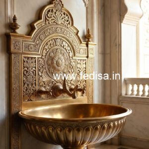 Handmade Brass Bathroom Sink No-493