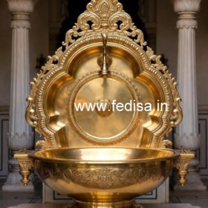 Artistic Brass Wash Basin Designs for Stylish Bathrooms No-604