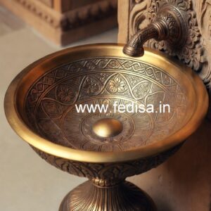 Elegant Bathroom Styling with Brass Wash Basin No-606