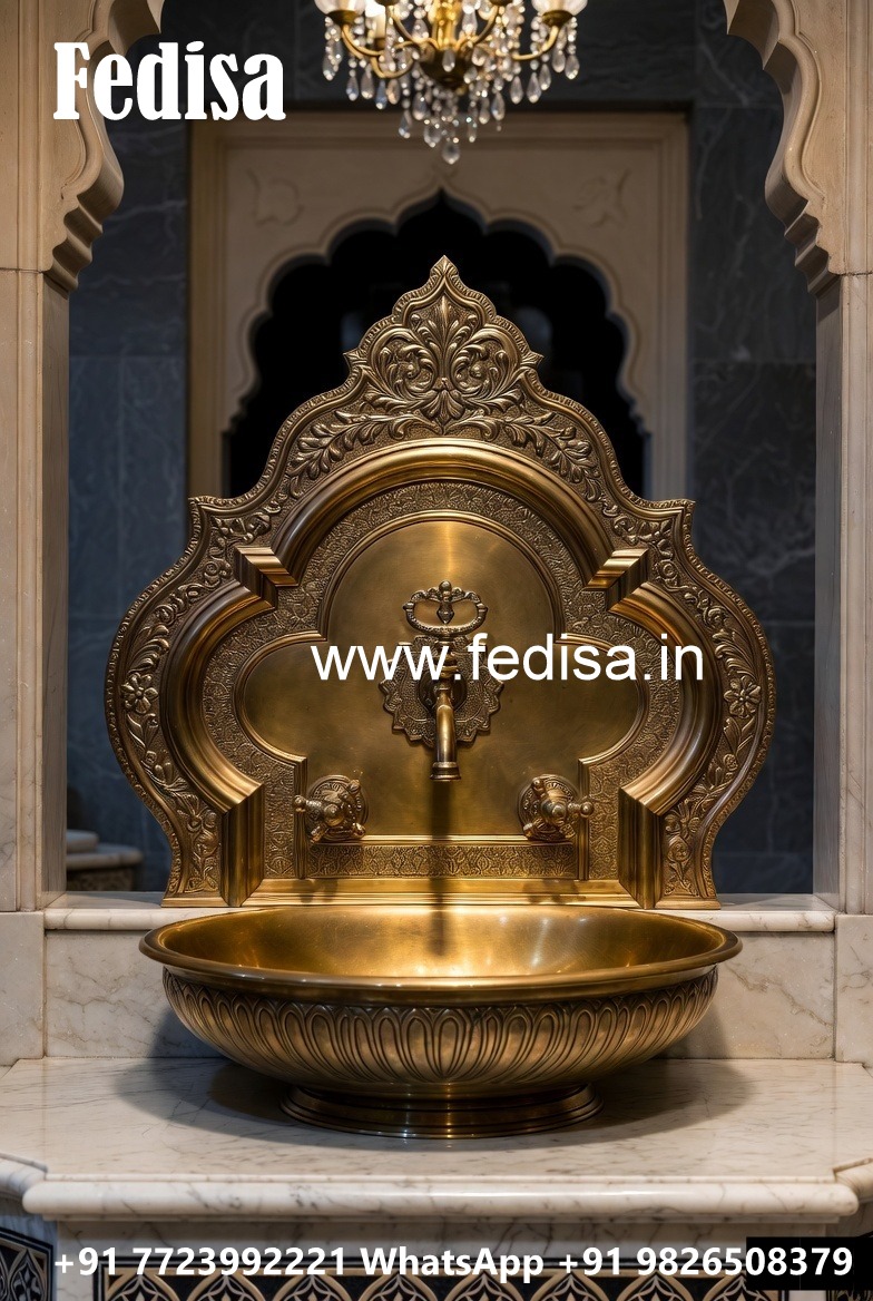 Decorative Brass Sink Designs for Luxury Bathrooms No-703