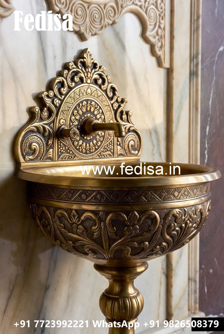 Luxury Bathroom Renovation with Brass Basin No-719