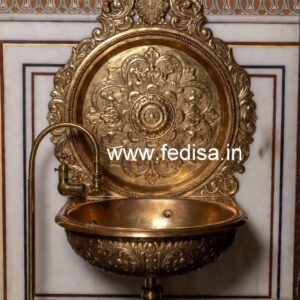 Brass Wash Basin with Royal Bathroom Decor No-748