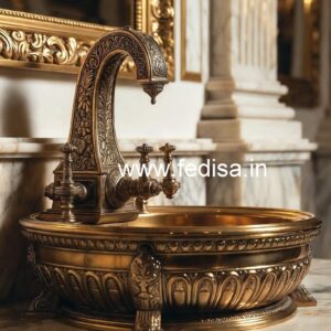 Premium Brass Bathroom Sink with Luxury Texture No-772