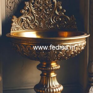 Luxury Brass Wash Basin with Elegant Texture No-783