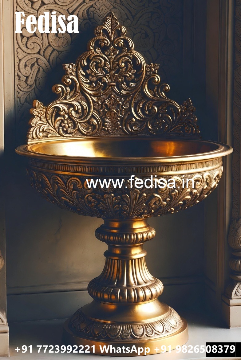 Luxury Brass Wash Basin with Elegant Texture No-783