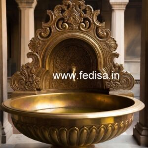 Handmade Brass Wash Basin with Vintage Appeal No-829