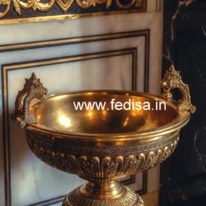 Luxury Brass Wash Basin with Decorative Texture No-845