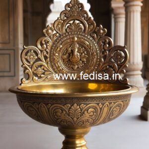 Stylish Brass Wash Basin with Marble Styling No-848