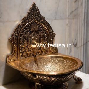 Premium Brass Wash Basin with Artistic Details No-856