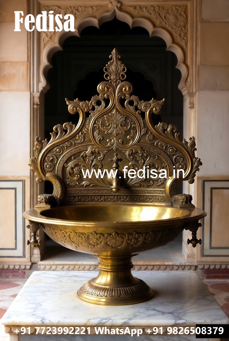 Premium Brass Basin Decor for Stylish Villas No-887