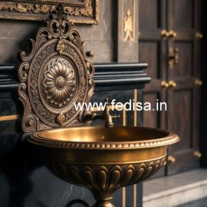 Brass Sink with Elegant Texture No-1078