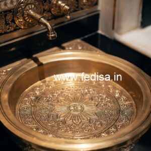 Modern Brass Wash Bowl Decor No-1139