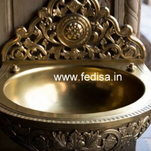 Brass Sink with Artistic Decor No-1159