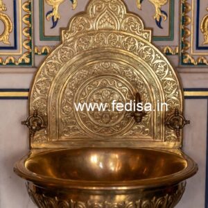 Traditional Brass Wash Basin for Royal Bathroom Decor No-1202