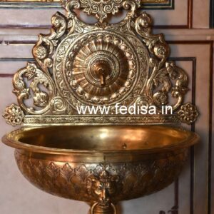 Royal Bathroom Interior with Brass Wash Basin No-1223