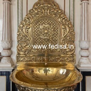 Luxury Brass Wash Basin with Artistic Detailing No-1237