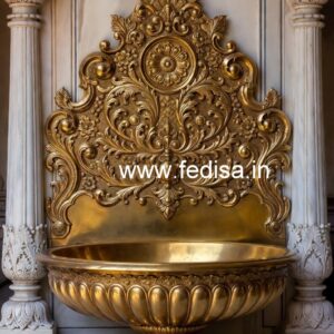 Brass Wash Basin Designs for Classic Bathroom Interiors No-1271