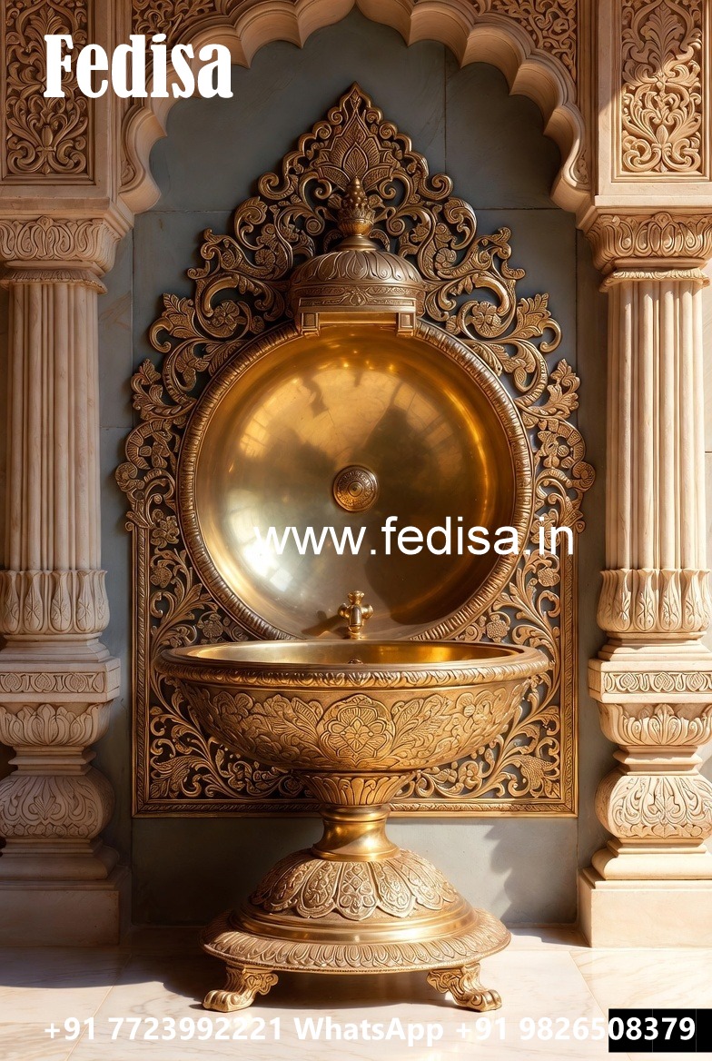 Brass Wash Basin Ideas for Hotel Bathroom Interiors No-1301