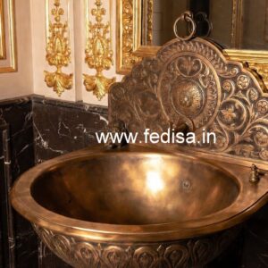 Elegant Brass Basin with Modern Bathroom Style No-1348