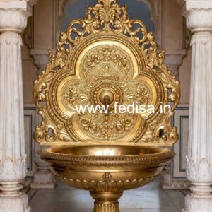 Elegant Brass Wash Basin with Artistic Details No-1370