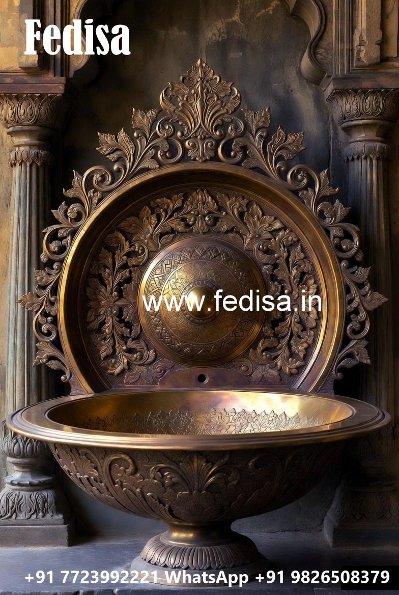 Stylish Brass Bathroom Sink for Luxury Apartments No-1396