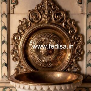 Luxury Brass Bathroom Basin with Marble Counter No-1401