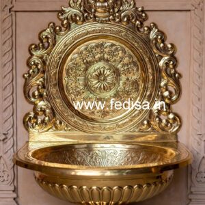 Premium Brass Wash Basin with Artistic Details No-1446
