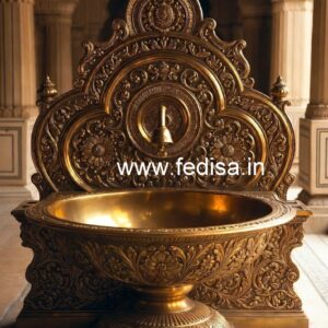 Contemporary Brass Wash Basin with Luxury Texture No-1460