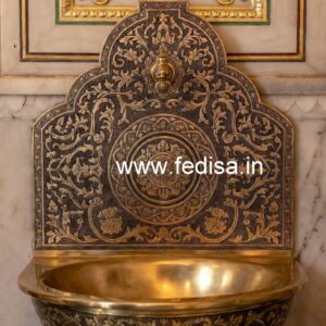 Handmade Brass Bathroom Basin with Artistic Style No-1469