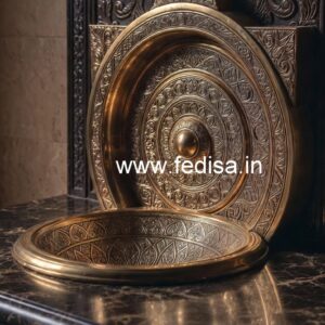 Brass Wash Basin with Texture No-1560