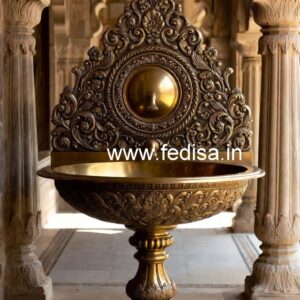 Brass Basin with Modern Texture No-1639