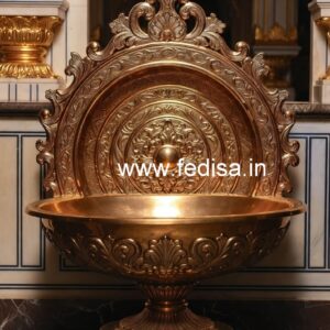 Brass Sink with Artistic Decor No-1749