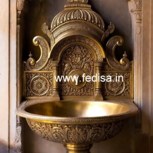 Artistic Brass Wash Basin Designs for Stylish Bathrooms No-1784