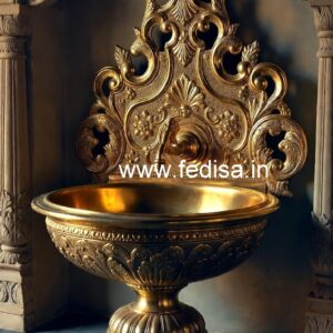 Elegant Bathroom Styling with Brass Wash Basin No-1786