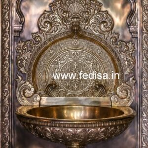 Traditional Brass Wash Basin for Royal Bathroom Decor No-1792