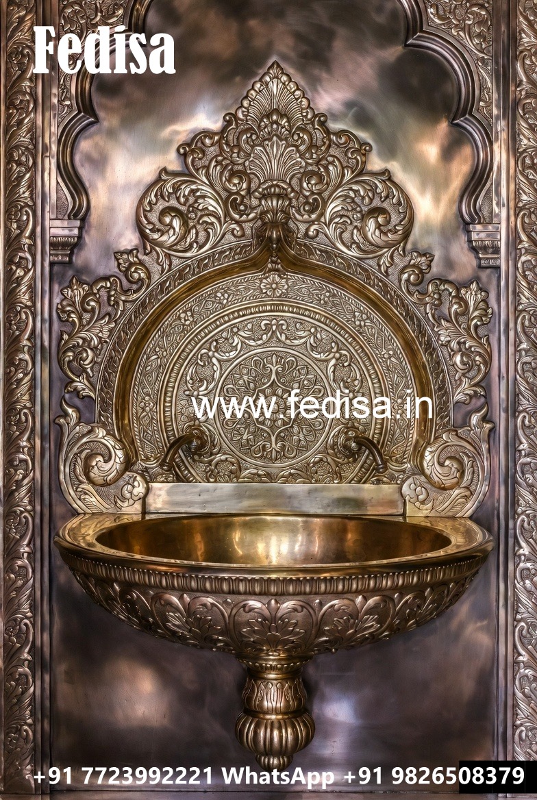 Traditional Brass Wash Basin for Royal Bathroom Decor No-1792