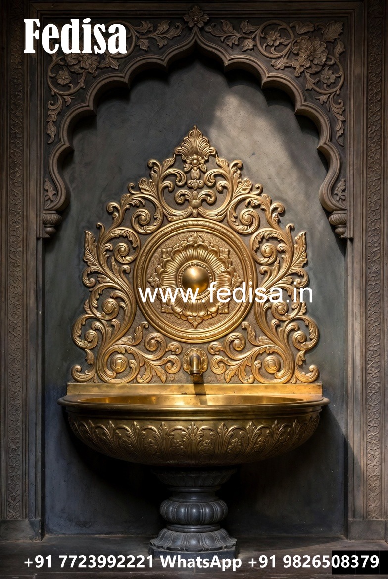 Stylish Brass Wash Basin with Stone Countertop No-1816