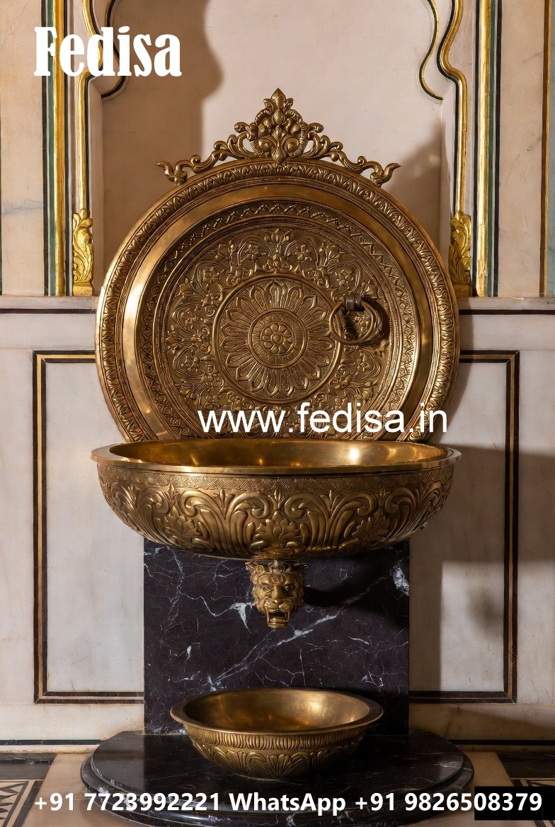 Luxury Brass Wash Basin with Artistic Detailing No-1827