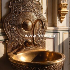 Brass Wash Basin Designs for Classic Bathroom Interiors No-1861