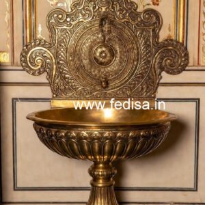 Brass Wash Basin with Marble Bathroom Design No-1909