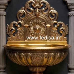 Elegant Brass Wash Basin with Golden Finish No-1989