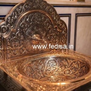 Luxury Brass Bathroom Basin with Marble Counter No-1991