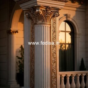 Stone Pillar Design Ideas for Grand Entrance PD-9174