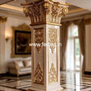 Carved Column Design for Luxury Homes PD-9636