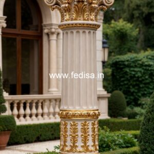 Marble Column Design Ideas for Luxury Villas PD-10028